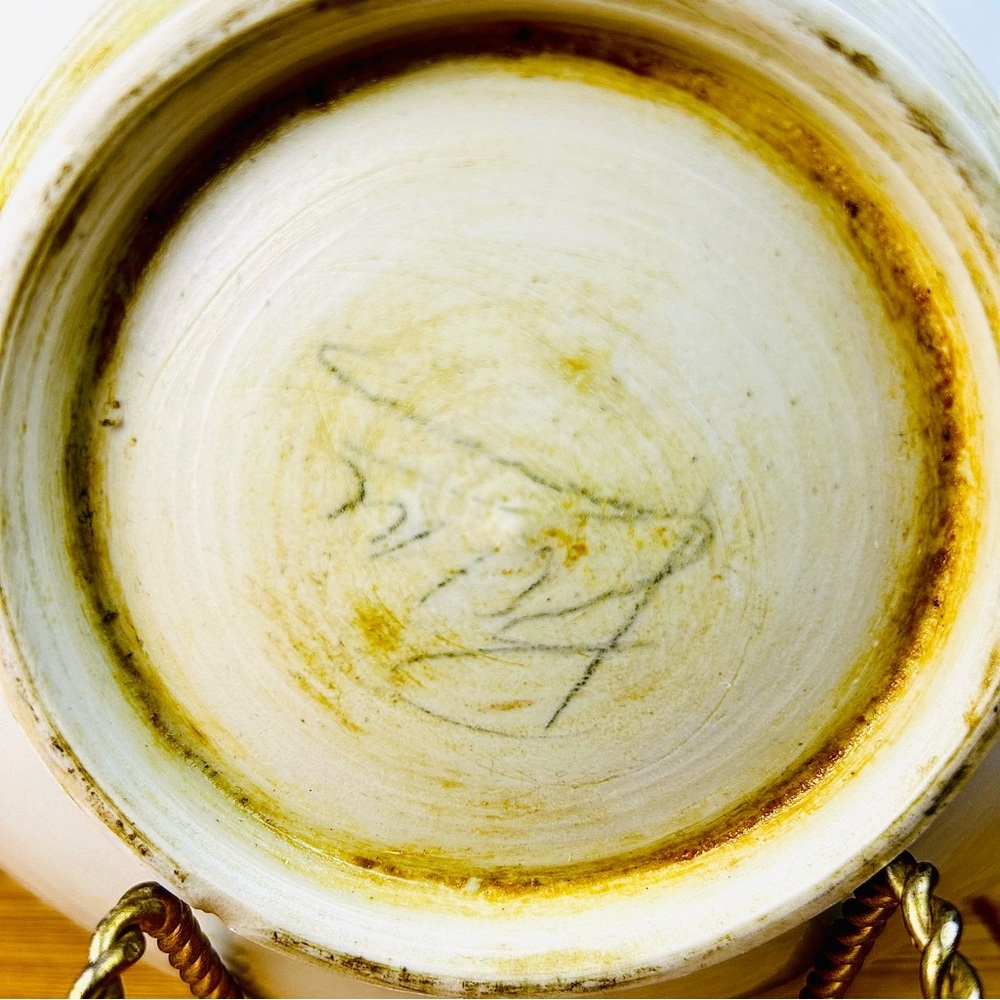 Japanese Bowl Hand-Painted Abstract Bamboo Vintage Serving or Display Large Deep - Picture 17 of 17